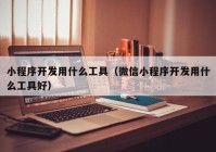 小程序开发用什么工具（微信小程序开发用什么工具好）