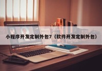 小程序开发定制外包7（软件开发定制外包）