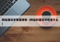 网站建设步骤是哪些（网站的建设流程是什么）