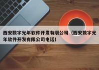 西安数字光年软件开发有限公司（西安数字光年软件开发有限公司电话）