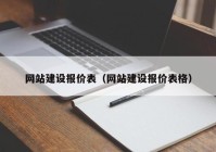 网站建设报价表（网站建设报价表格）