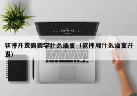 软件开发需要学什么语言（软件用什么语言开发）